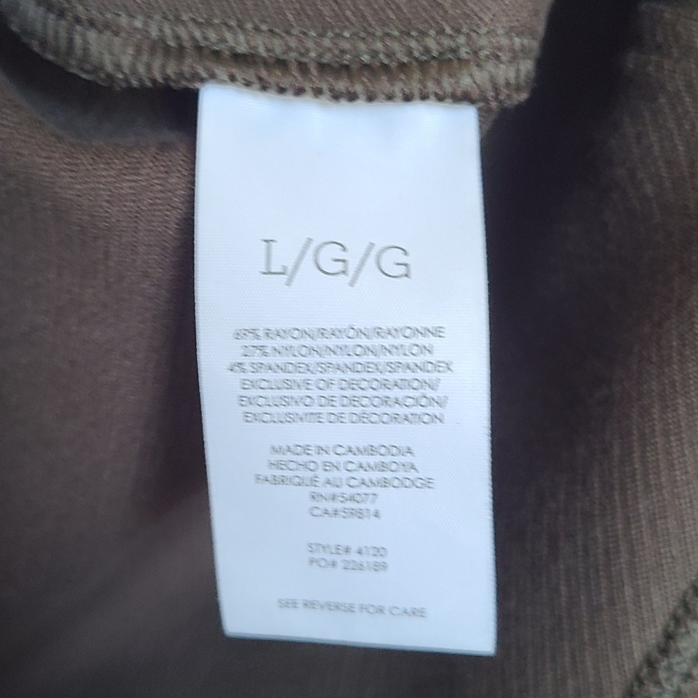 Cabi Large Olive Green Military Academy Utility Blazer Jacket Asymmetrical Zip - Picture 7 of 8
